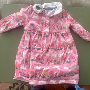 Baby Boden Pink Rabbit Dress